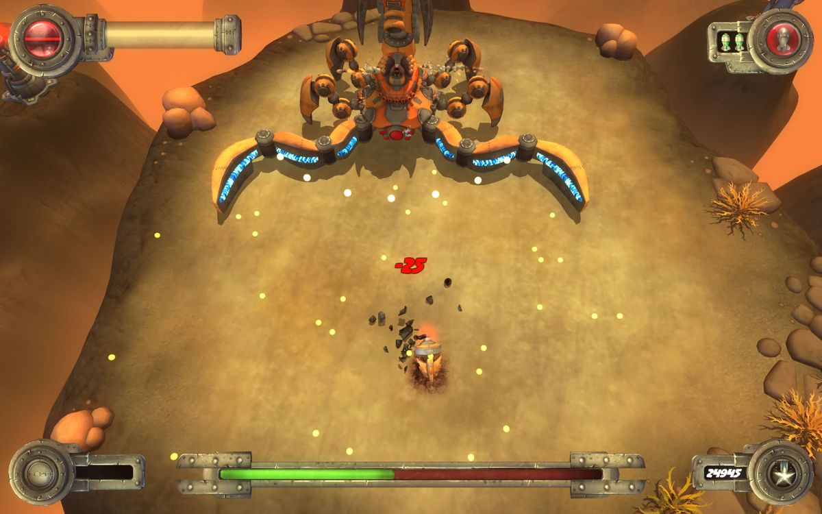 Blue Rider (Windows) screenshot: The third boss looks like a scorpion.