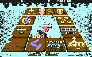 Lucky Luke: Gamblin' Cowboy (Commodore 64) screenshot: Start of the game...