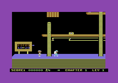 Whistler's Brother (Commodore 64) screenshot: Beginning chapter 1