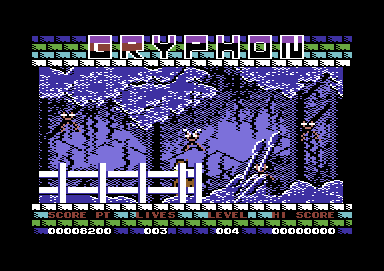 Gryphon (Commodore 64) screenshot: Flies