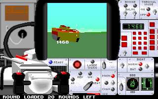M1 Tank Platoon (DOS) screenshot: Enemy BMP!