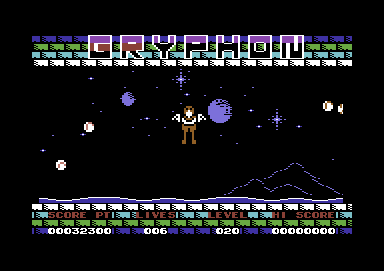 Gryphon (Commodore 64) screenshot: Gryphon in the Darklands