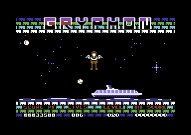 Gryphon (Commodore 64) screenshot: Ship? In the Darklands?