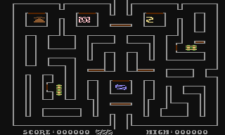 Screenshot of Caterpiggle (Atari 8-bit, 1982) - MobyGames