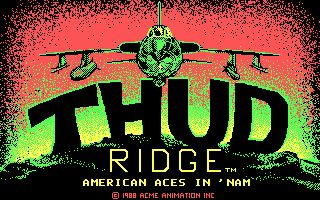 Thud Ridge: American Aces in 'Nam (DOS) screenshot: Title screen (CGA)