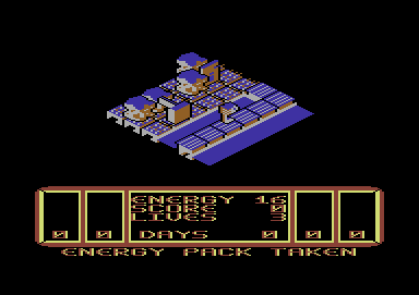S.O.S. (Commodore 64) screenshot: Time passes