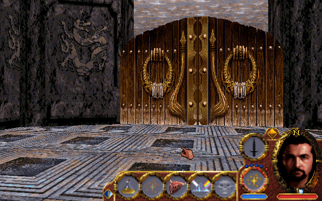Lands of Lore: Guardians of Destiny (Windows) screenshot: The inner circle of the City of the Ancients where another unfinished replica of Belial awaits you.