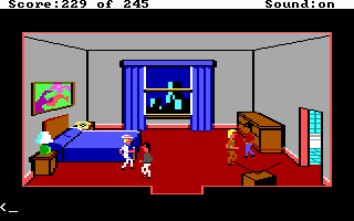 Police Quest: In Pursuit of the Death Angel (DOS) screenshot: In your hotel room with some other undercover cops. (EGA/Tandy/MCGA)