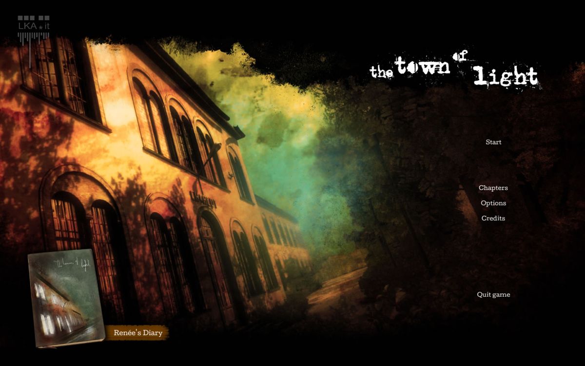 The Town of Light (Windows) screenshot: Main menu