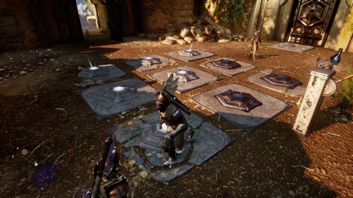 Dragon Age: Inquisition - Jaws of Hakkon (PlayStation 4) screenshot: Oh goody, a puzzle