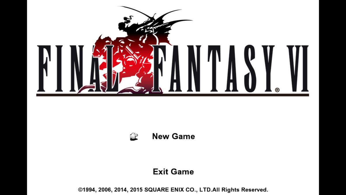 Final Fantasy III (Windows) screenshot: Main menu