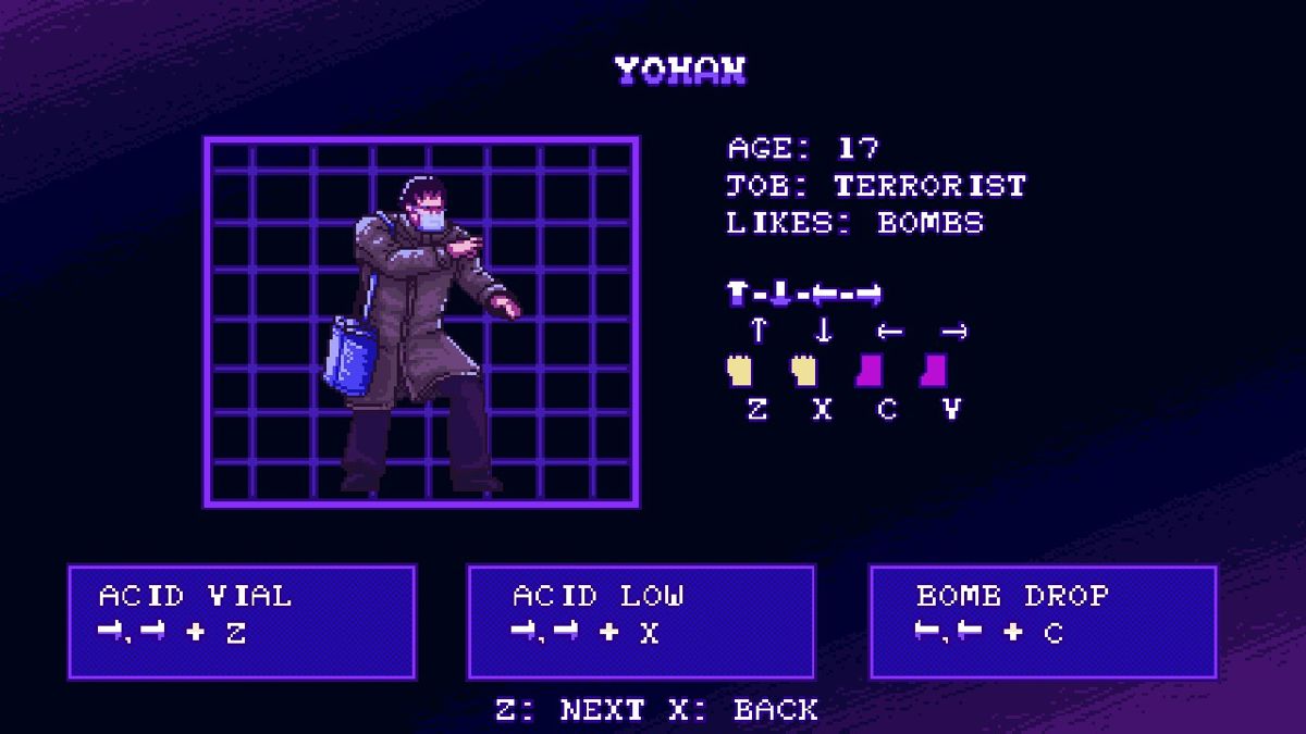 Verdict: Guilty (Windows) screenshot: Character stats