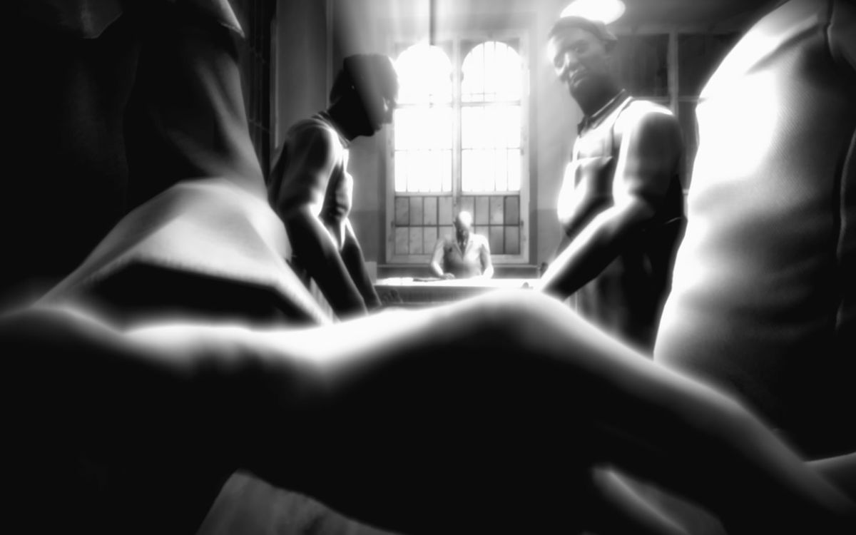 The Town of Light (Windows) screenshot: Renée is being shushed during an operation.