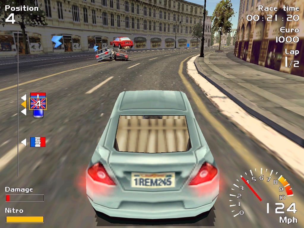 Europe Racing (Windows) screenshot: That's a nice pile of cars