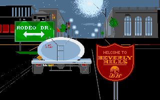 The Taking of Beverly Hills (DOS) screenshot: Intro scene