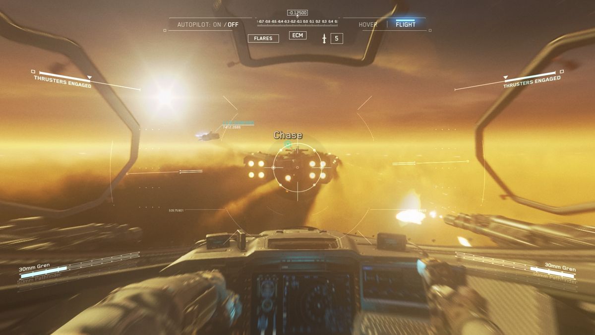 Call of Duty: Infinite Warfare (PlayStation 4) screenshot: Enemy ship is trying to escape