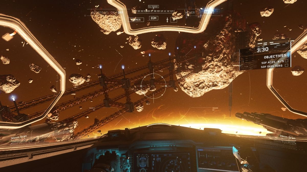 Call of Duty: Infinite Warfare (PlayStation 4) screenshot: Taking out enemy fighter aces in proximity to the Sun will limit your time