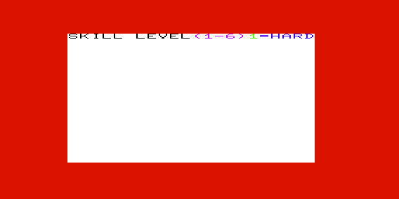 Demon Driver (VIC-20) screenshot: Skill Selection