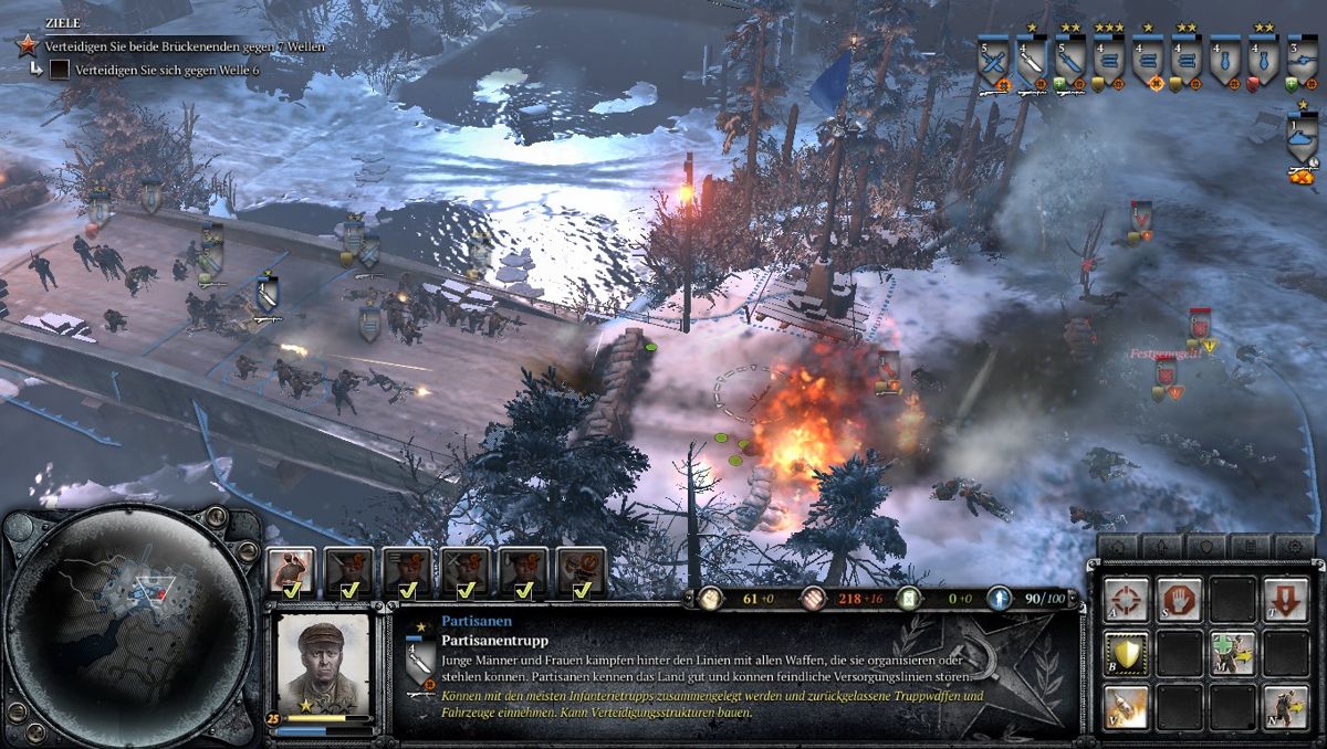 Company of Heroes 2: Theater of War - Victory at Stalingrad (Windows) screenshot: ...and Soviet counter fire.