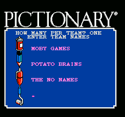 Screenshot of Pictionary: The Game of Video Quick Draw (NES, 1990 ...