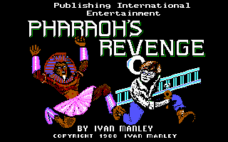 Pharaoh's Revenge (DOS) screenshot: Title screen (EGA)