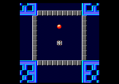 Titan (Amstrad CPC) screenshot: Stage 1's starting area.