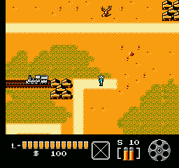 The Lone Ranger (NES) screenshot: Starting out on the world map