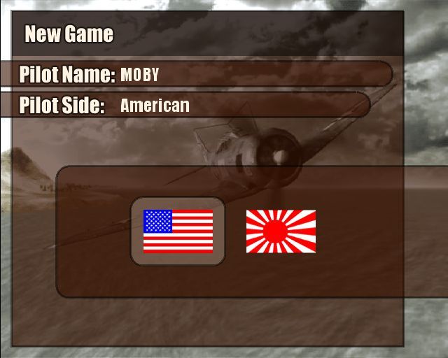 Dogfight: Battle for the Pacific (PlayStation 2) screenshot: The game can be played as either a Japanese pilot or an American pilot
