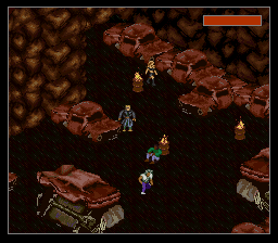 Shadowrun (SNES) screenshot: Junkyard