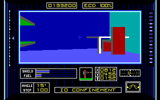 Dark Side (DOS) screenshot: IO confinement (EGA)