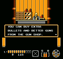 The Lone Ranger (NES) screenshot: Getting advice from a villager