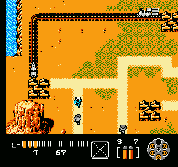 The Lone Ranger (NES) screenshot: Walking into an enemy will enter you into an area battle