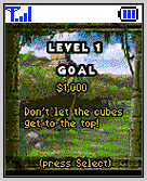 Congo Cube (BREW) screenshot: 1st level text