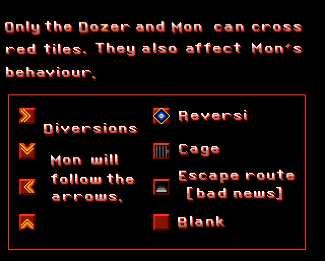 Dozer (Amiga) screenshot: Instructions screen 3