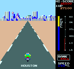 MotoRace USA (Arcade) screenshot: Houston