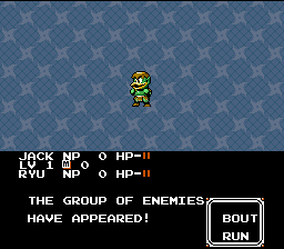 Super Ninja Boy (SNES) screenshot: Enemy Encounter