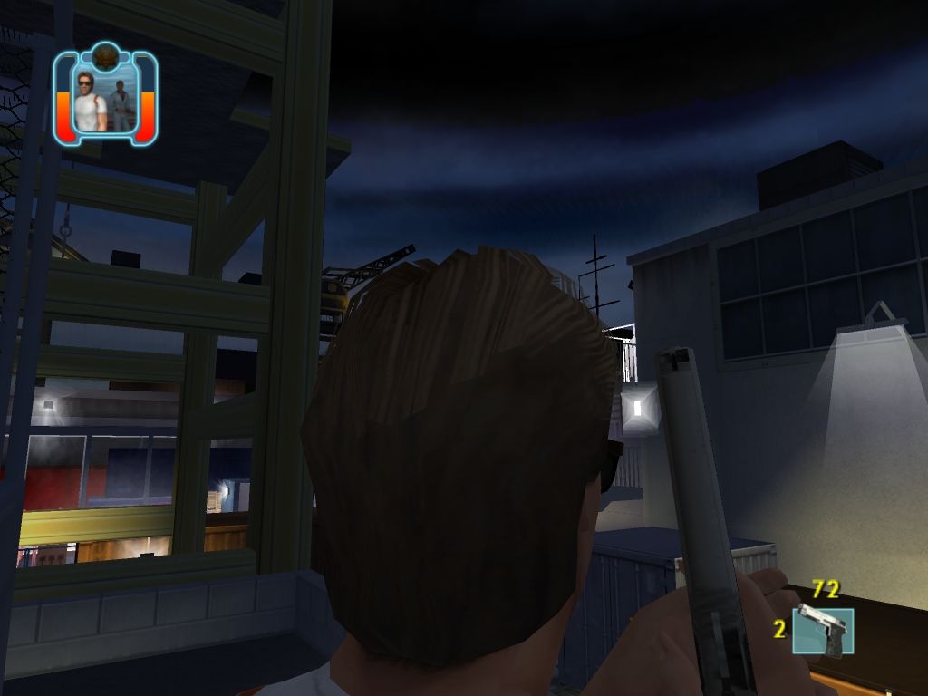 Miami Vice (Windows) screenshot: Some camera angles can get quite close to the characters.