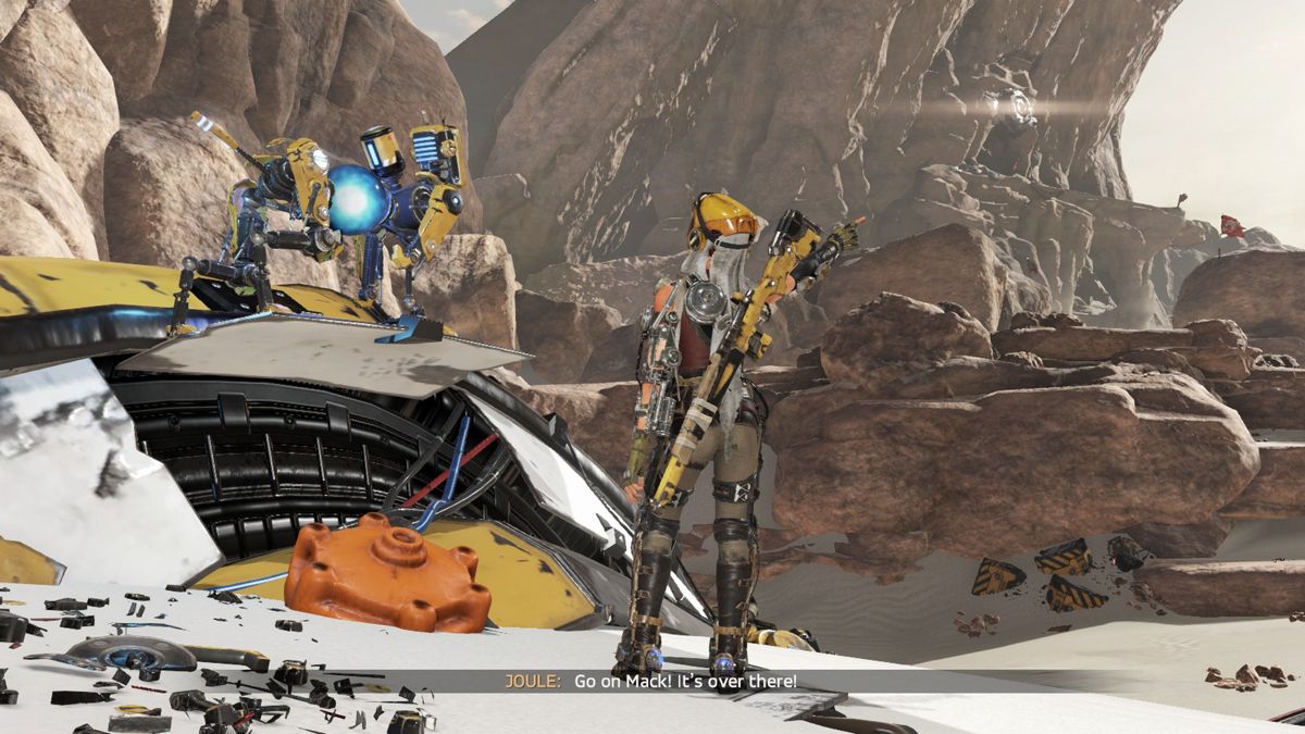 ReCore: Definitive Edition (Xbox One) screenshot: You can tell your dog to search for hidden items in the vicinity