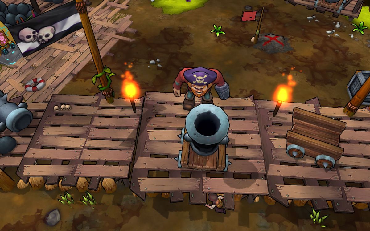 Lost Sea (Windows) screenshot: Boss battle for the first setting, against a pirate
