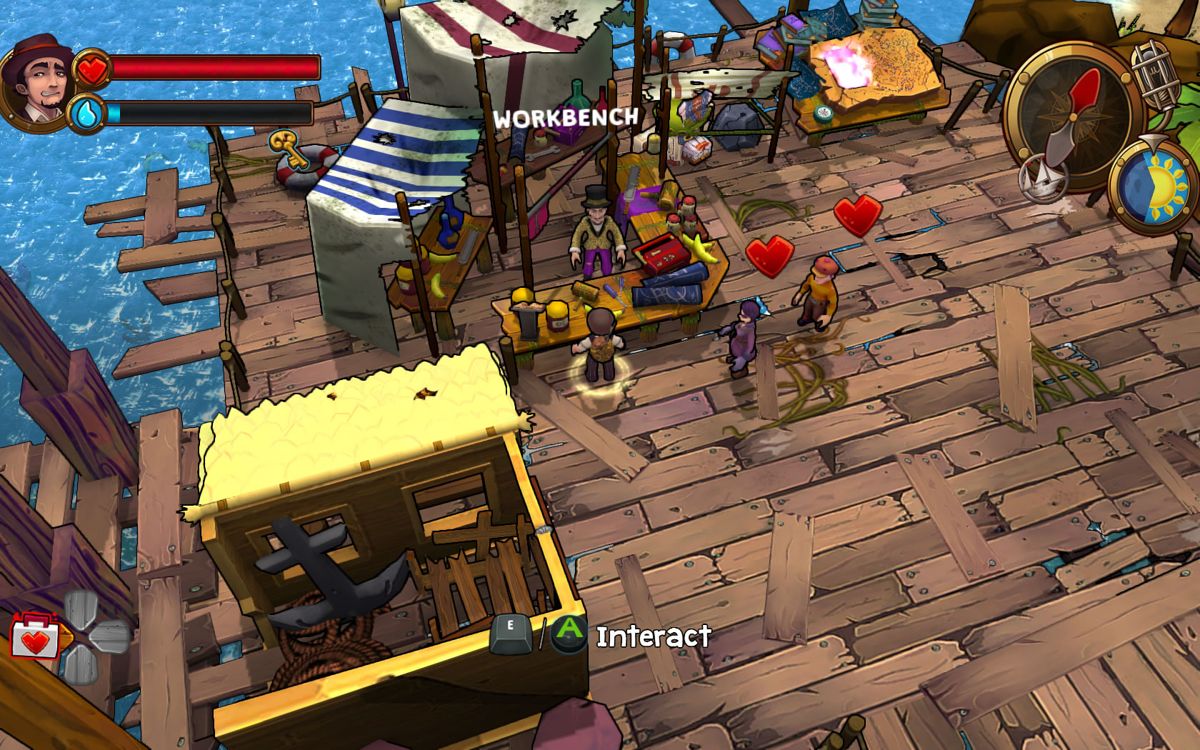 Lost Sea (Windows) screenshot: The workbench at the docks