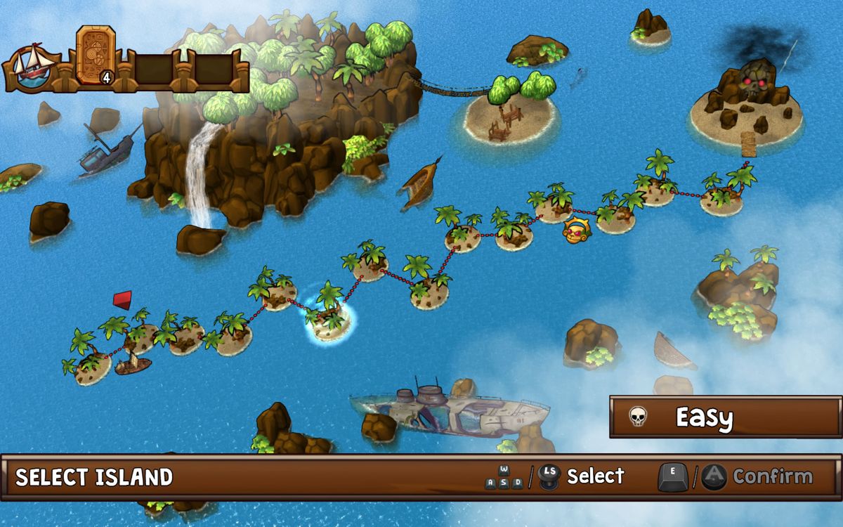 Lost Sea (Windows) screenshot: Progress through the islands for the first setting