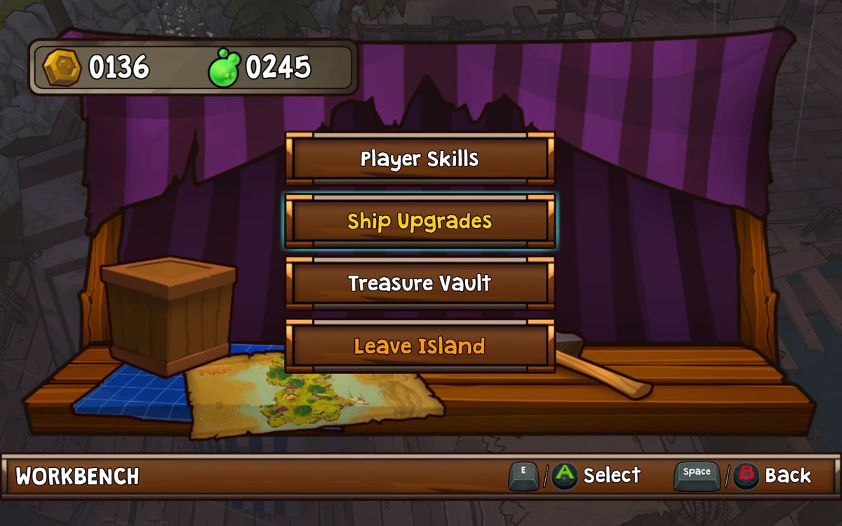 Lost Sea (Windows) screenshot: Options after completing an island.