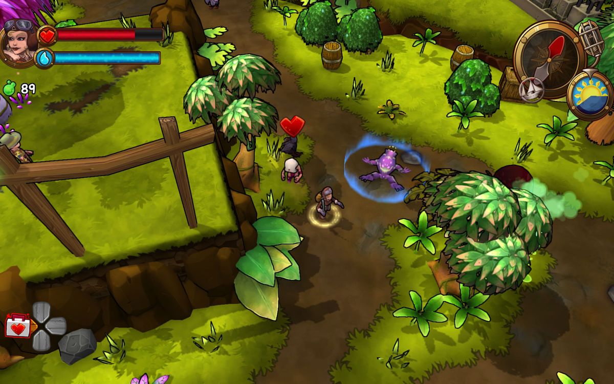 Lost Sea (Windows) screenshot: Attack the frog while it is stunned for a brief moment.