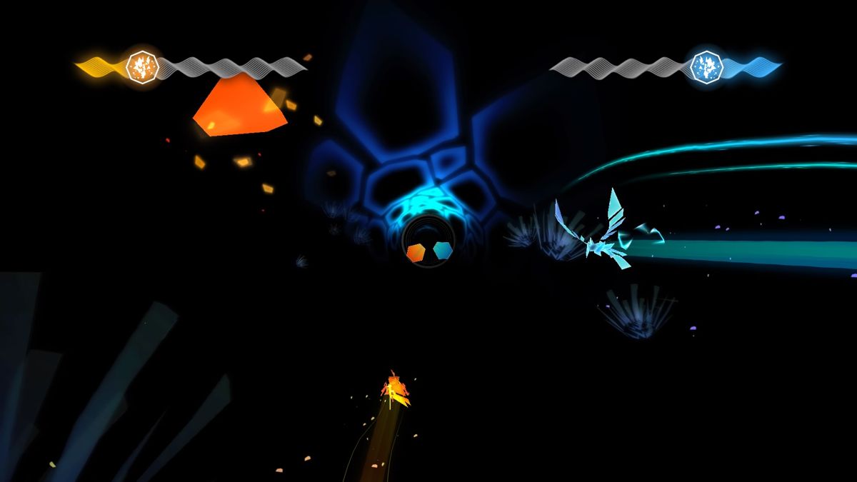 Entwined (PlayStation 4) screenshot: Missed orange gem