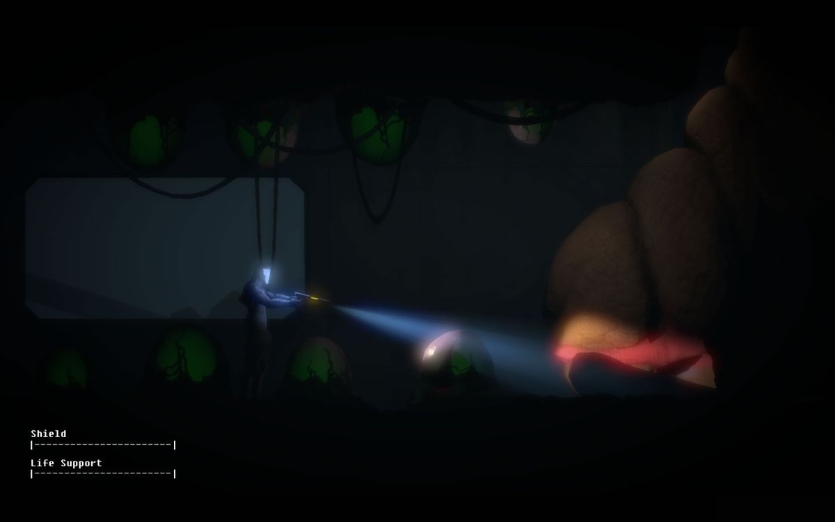The Fall (Windows) screenshot: A chamber with a huge slug