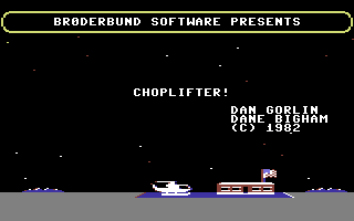 Choplifter! (Commodore 64) screenshot: Title screen