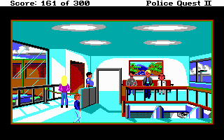 Police Quest 2: The Vengeance (DOS) screenshot: Is that Larry?