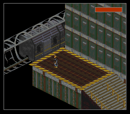 Shadowrun (SNES) screenshot: Monorail station