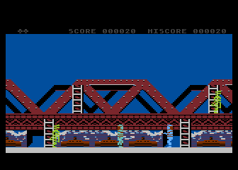 Rush'n Attack (Atari 8-bit) screenshot: This is not good.