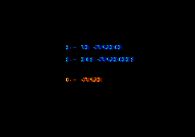 Wells & Fargo (Amstrad CPC) screenshot: Start the game or select the number of players.